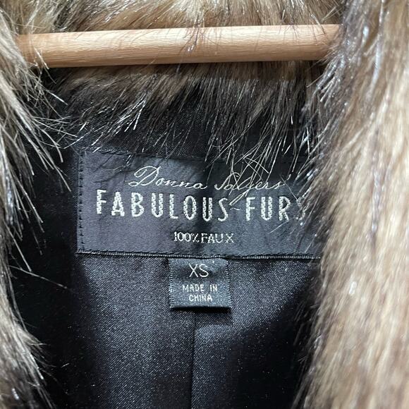 Fabulous Furs by Donna Salyers Faux Fur Long Vest Size XS - Picture 5 of 8